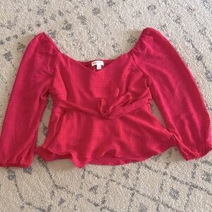 Peplum Ruffle Off-Shoulder Blouse